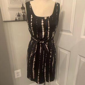Ann Taylor Black shift dress with tie